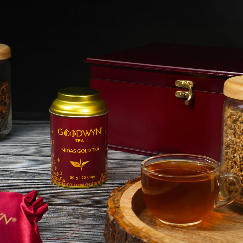 All Gold Tea Goodwyn Midas Gold Tea - Luxury Gifting Tea Blended with Edible Gold ...